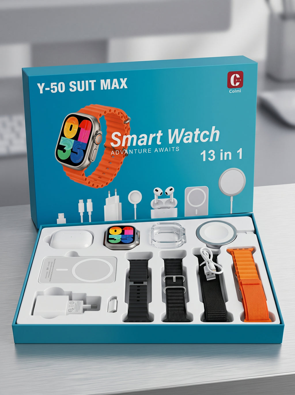 Combo Smartwatch Y-50 Suit Max 13 en 1 – El Ecosistema Tecnológico Definitivo